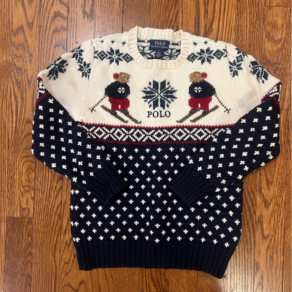 Ralph Lauren Kids Sweater - Navy and Cream